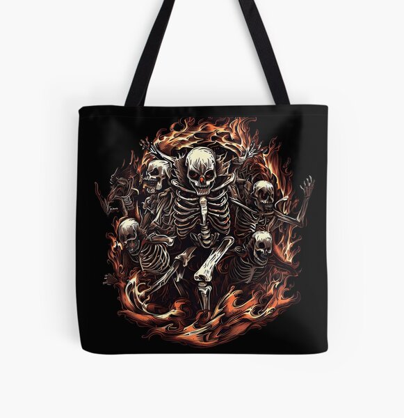 Avenged Sevenfold Skeletons Artwork All Over Print Tote Bag RB0208 product Offical avenged sevenfold Merch